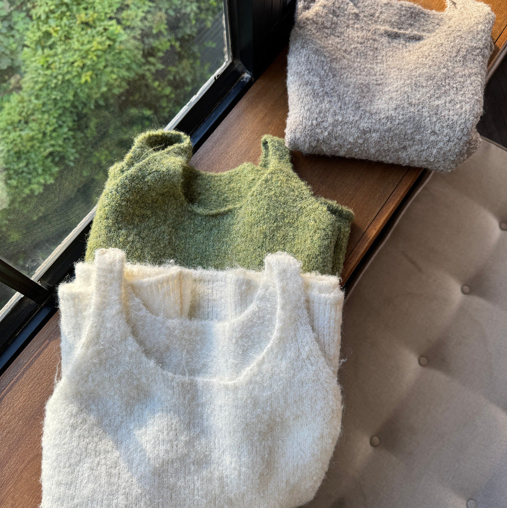 【90-150】シンプルニットワンピース