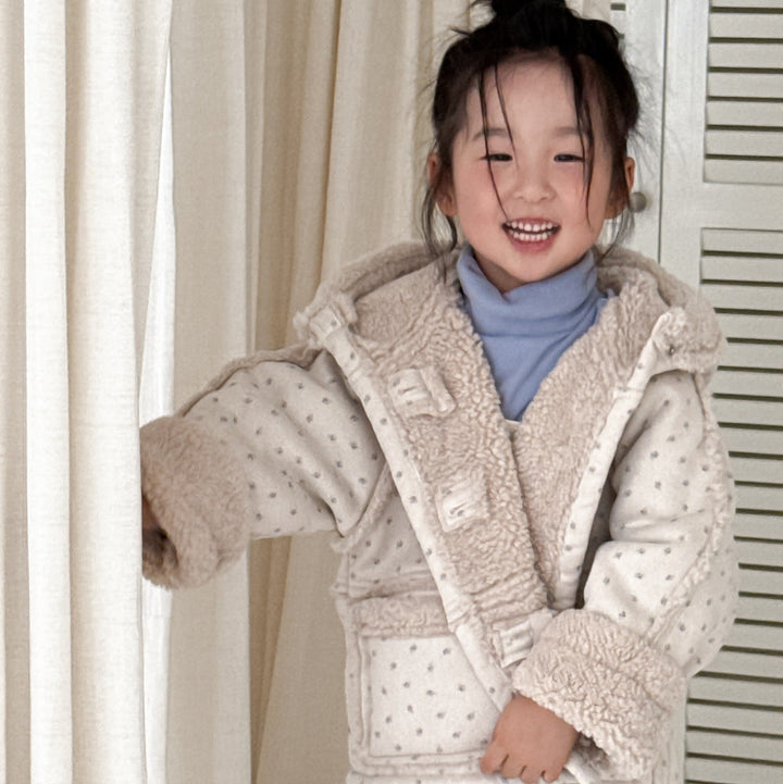 【90-140】フード付きリバーシブルショートコート