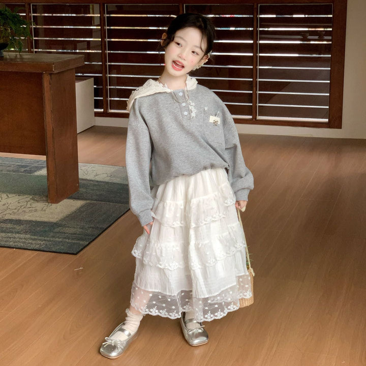 【90-140】レースティアードスカート