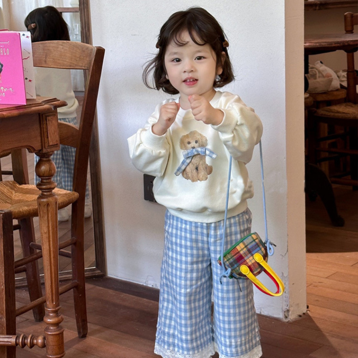新品タグ付き⭐︎house on the hill ギンガムチェックパンツ80
