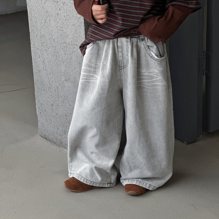 【90-150】ルーズワイドデニム