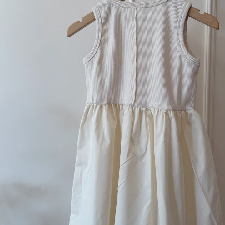 【90-150】ウエスト切替ノースリワンピース