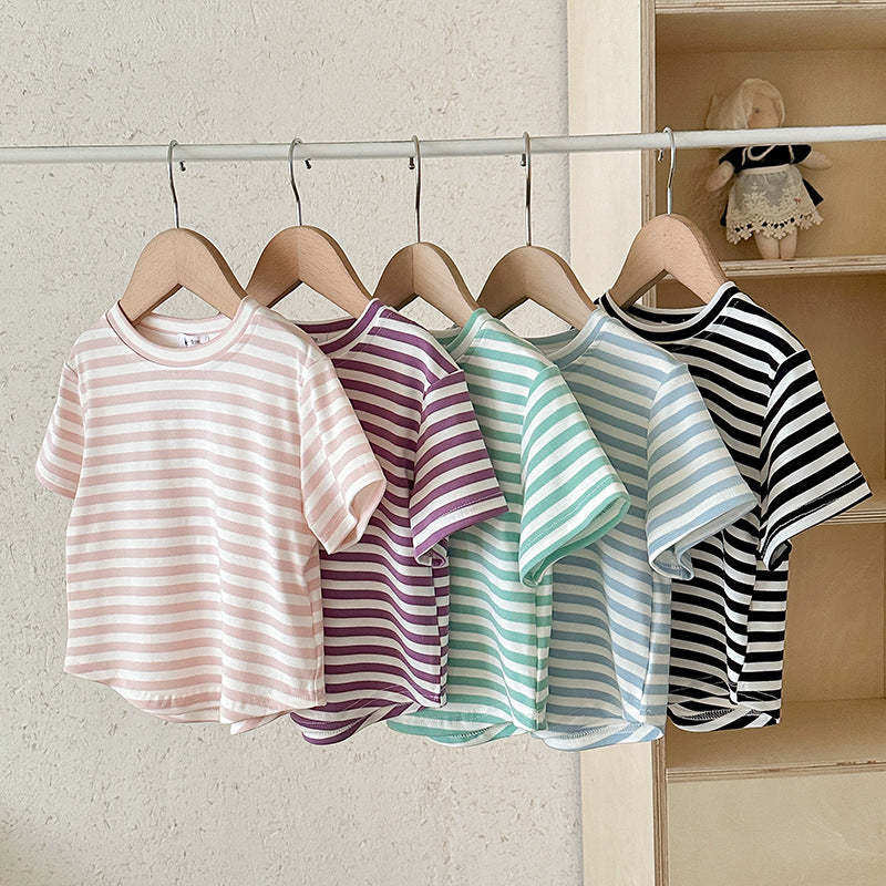 【90-140】ボーダー柄セットアップ