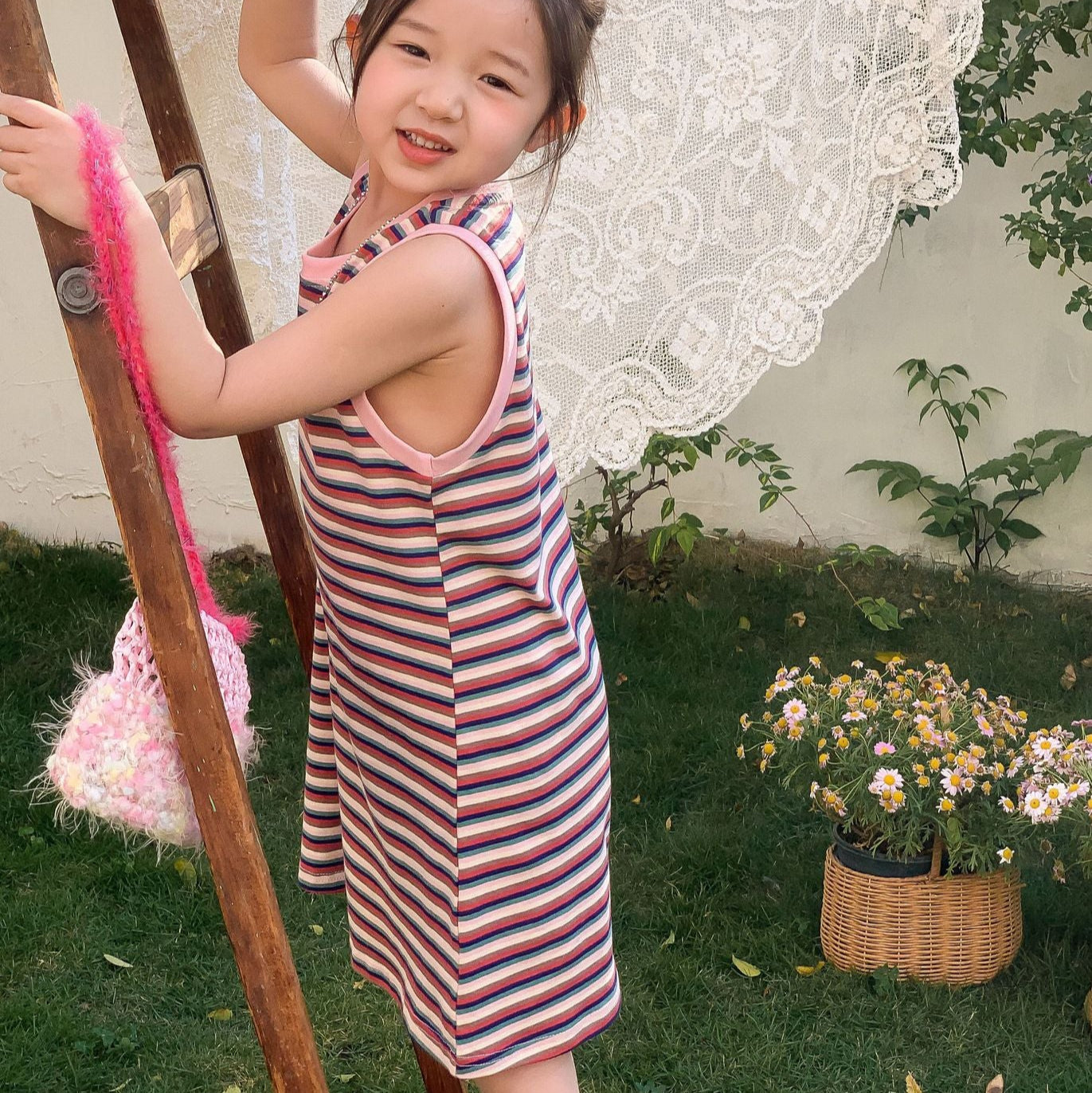 ノースリーブワンピース 140 定価14万 mi mi sol ノースリーブ