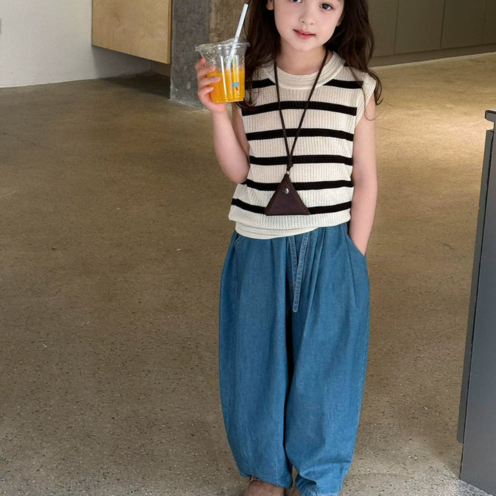 【90-150】リラックスデニムパンツ