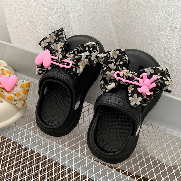 【16.5-20.5cm】フラワーリボンモチーフサンダル