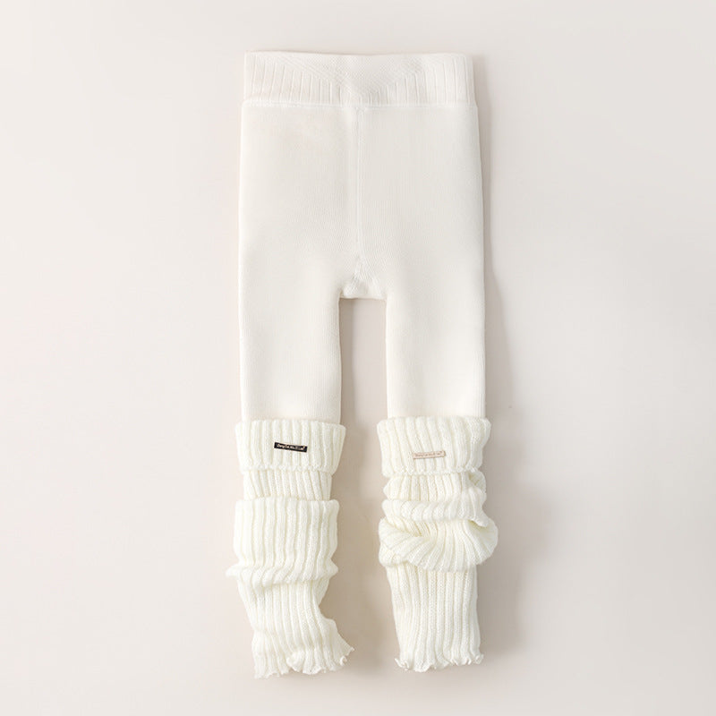 【100-155】リブレッグウォーマー付きレギンス