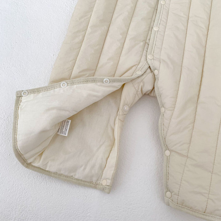 【73-90】ワンポイントベアあったかロンパース