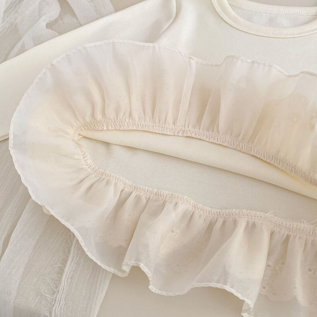 【73-120】レース＆フリルヘムプルオーバー