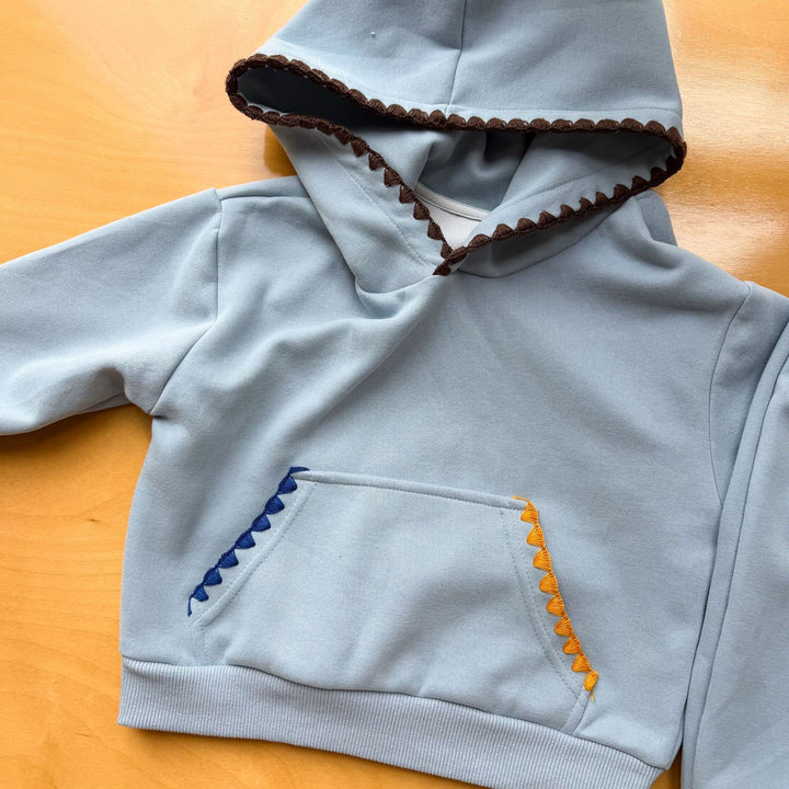 【80-150】刺繍デザインフーディーセットアップ