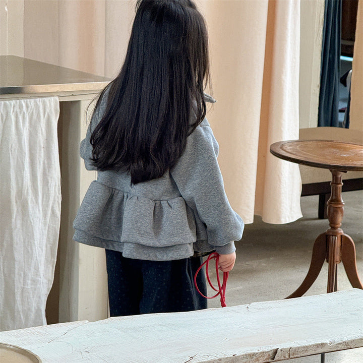 【90-140】ハイネックティアードフルジップトップス