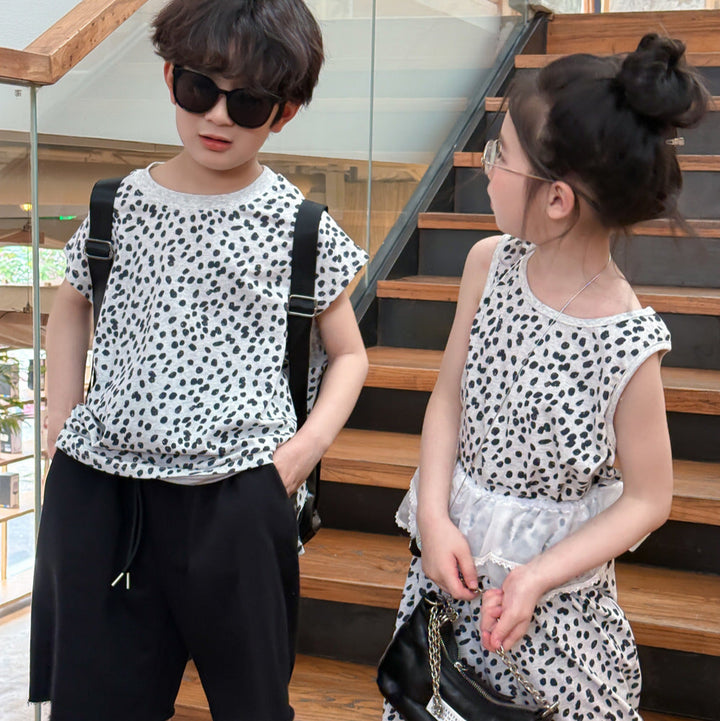 【90-150】レオパード柄Tシャツ