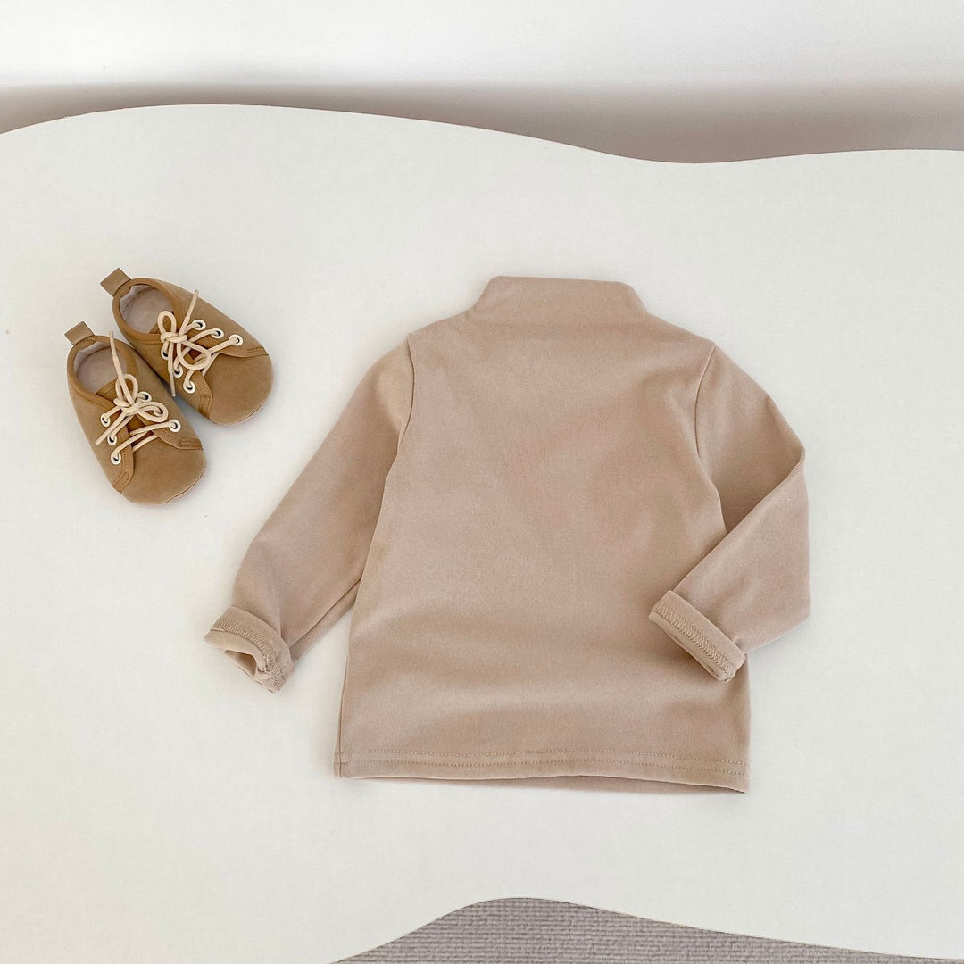 【73-100】モックネックシンプルトップス