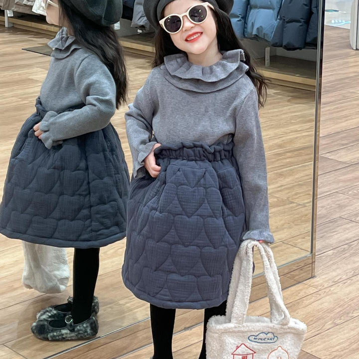 【90-120】ラッフルカラーフリルトップス