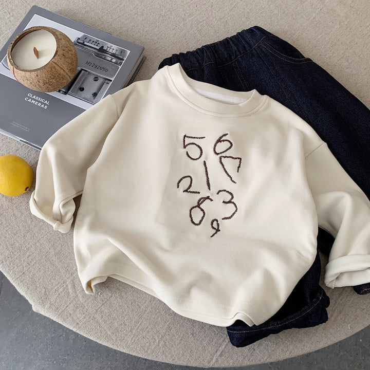 【90-140】ナンバー刺繍トレーナー