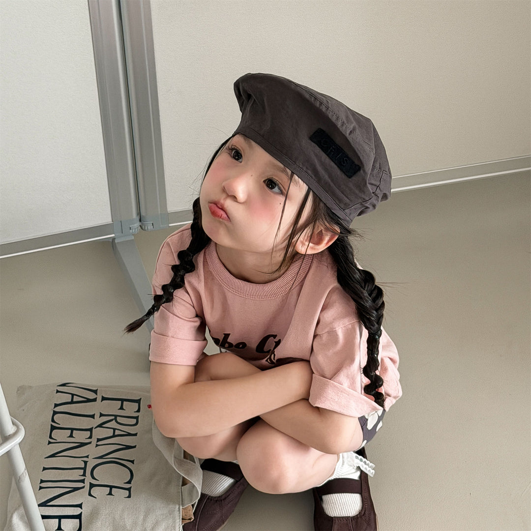 【80-130】英字ロゴプリントTシャツ