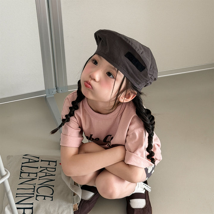 【80-130】英字ロゴプリントTシャツ