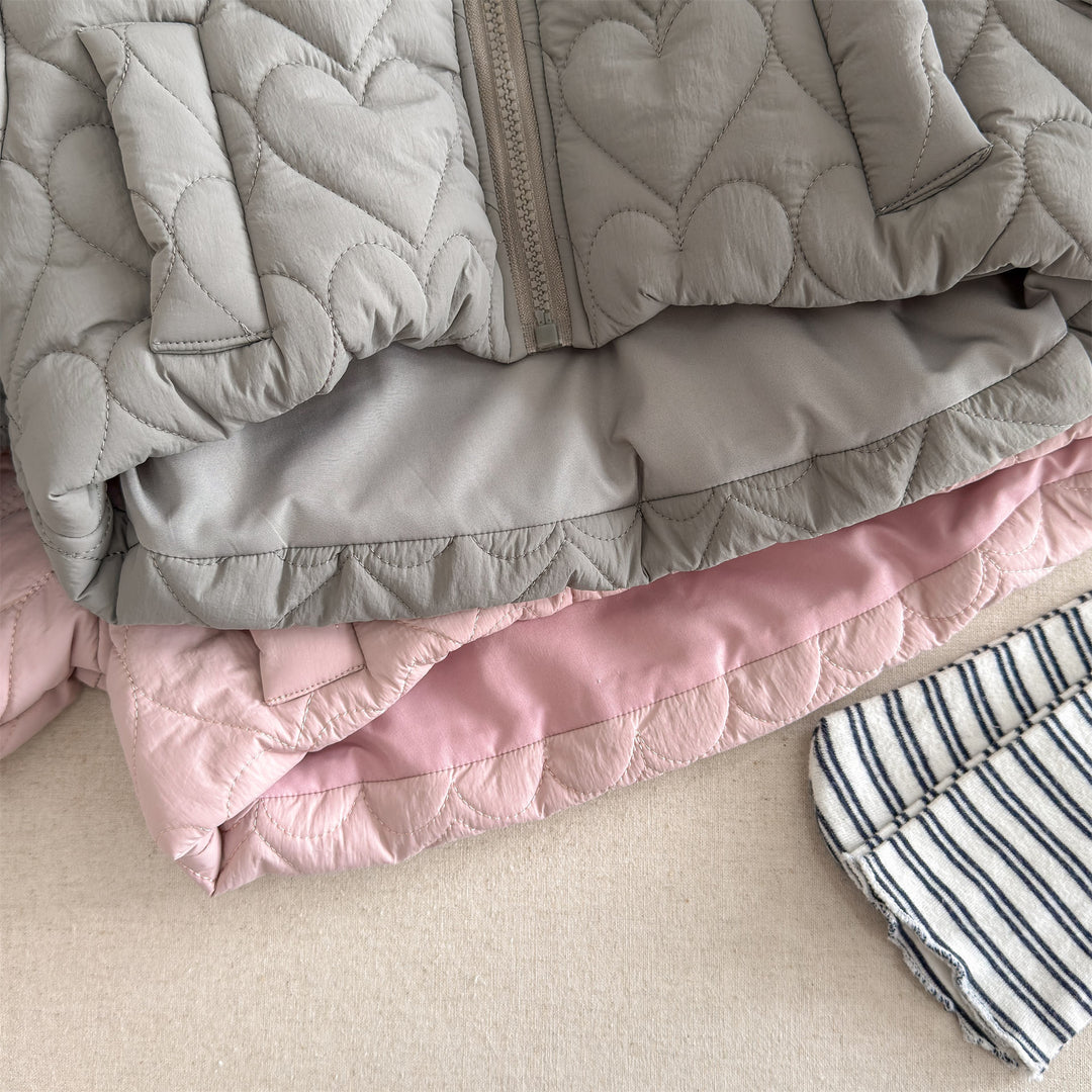 【80-130】ハートデザインキルティングジャケット