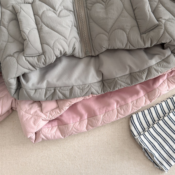 【80-130】ハートデザインキルティングジャケット