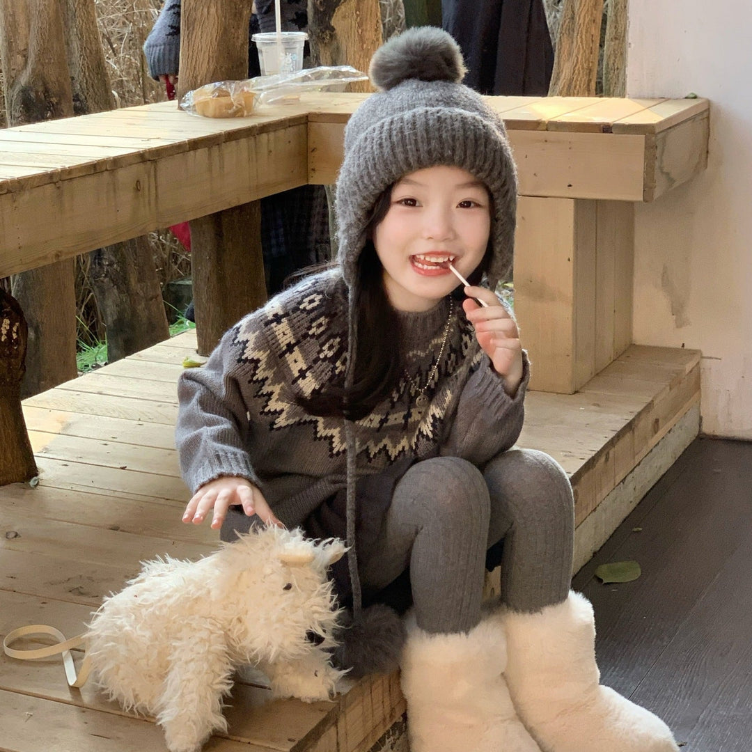 【90-140】ノルディック風ニット