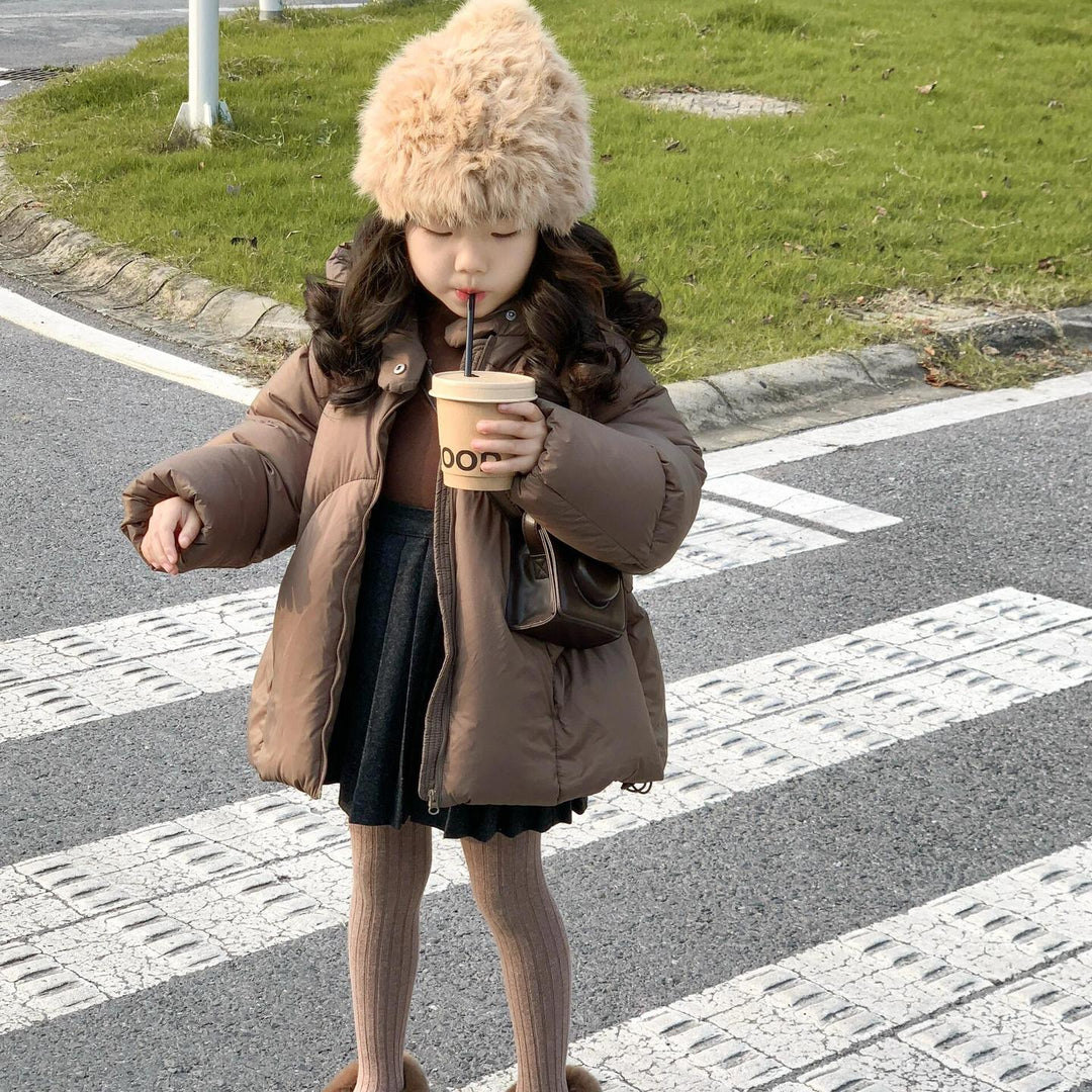 【90-140】シンプル中綿フーディージャケット