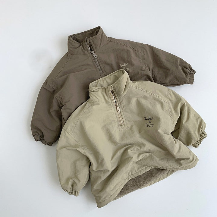 【80-130】裏フリースハーフジッププルオーバー