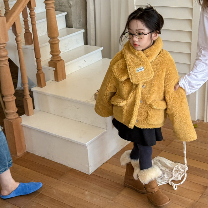 【80-130】マフラー付きボアジャケット