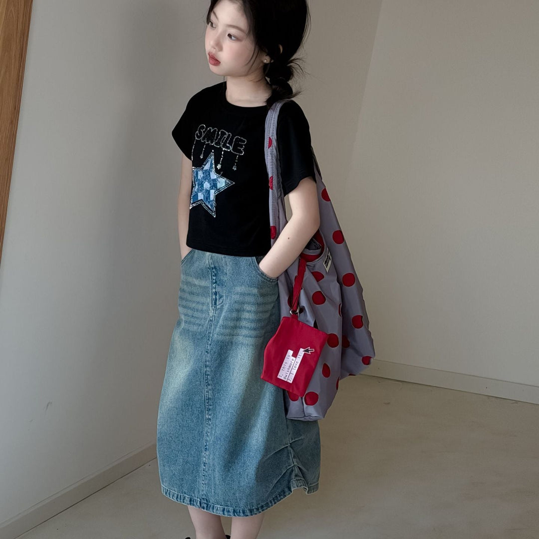 【100-150】SMILE＆STAR Tシャツ