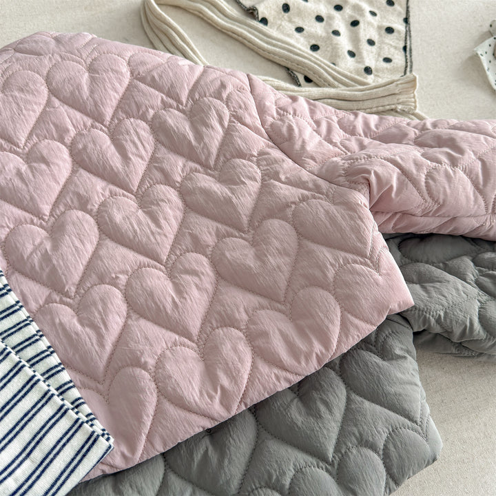 【80-130】ハートデザインキルティングジャケット