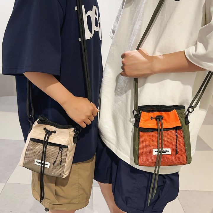 【MOM・DAD】ドローストリングショルダーバッグ
