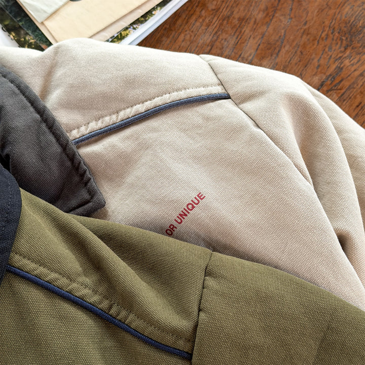 【80-130】バイカラー中綿ジャケット