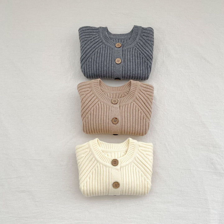 【73-90】シンプルリブカーディガン