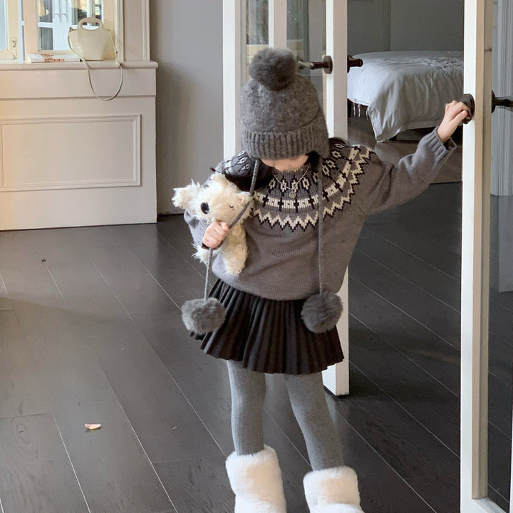 【90-140】ノルディック風ニット