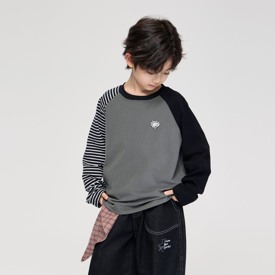 【100-150】アシンメトリーロングTシャツ