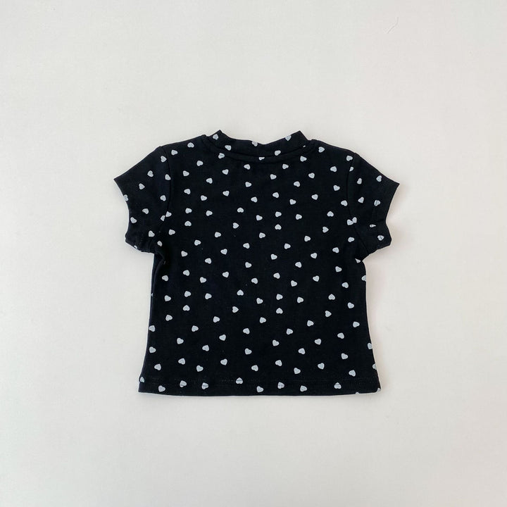 【73-130】ハート柄ベーシックTシャツ