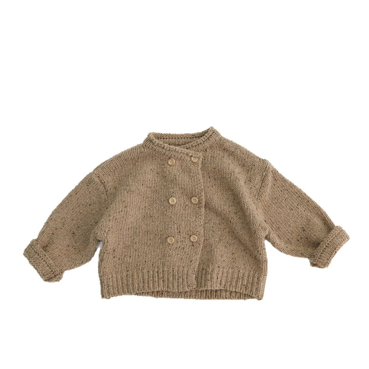 【80-130】ダブルボタンニットカーディガン