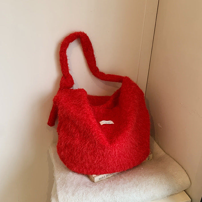 あったかニットショルダーバッグ