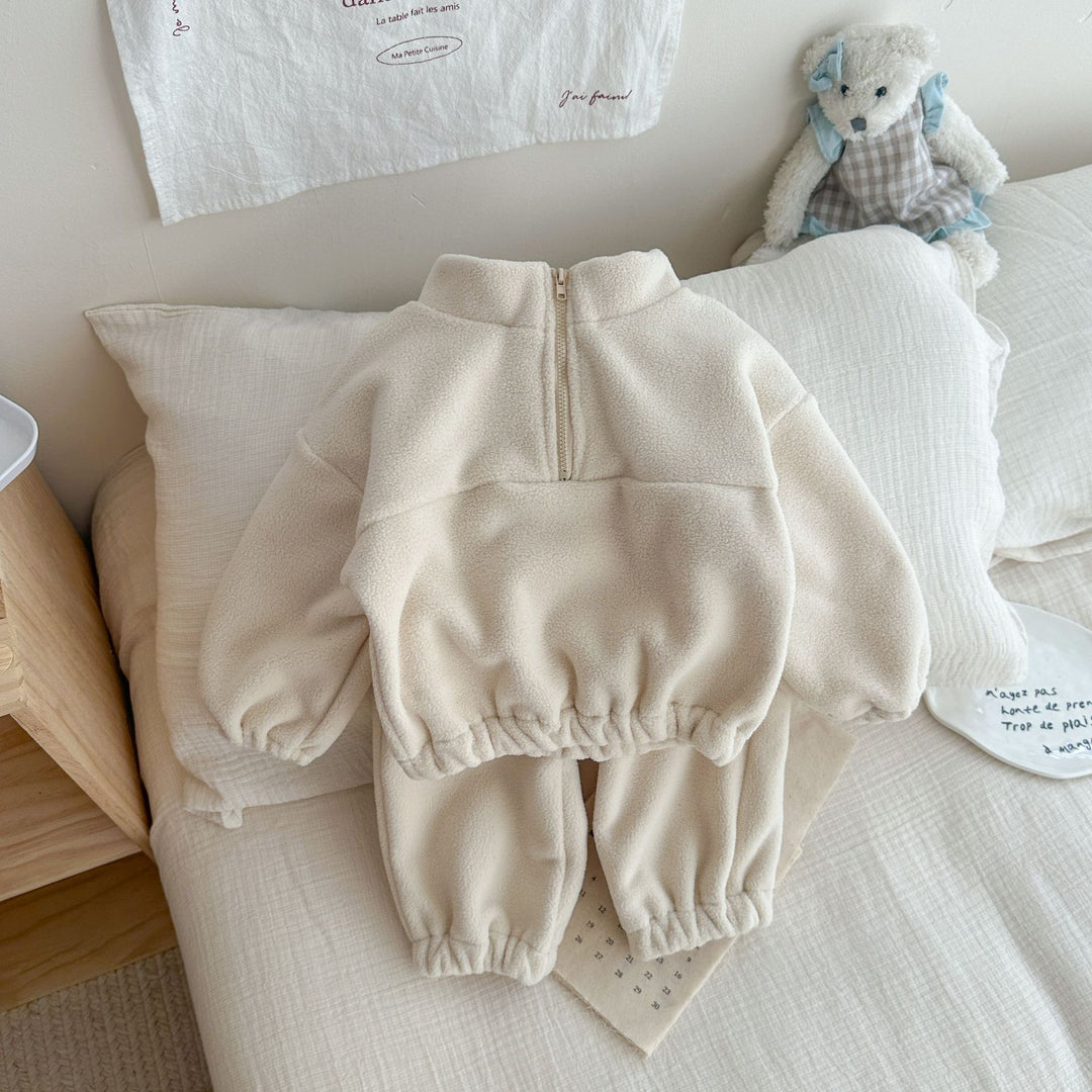 【73-130】ハーフジップカラーセットアップ