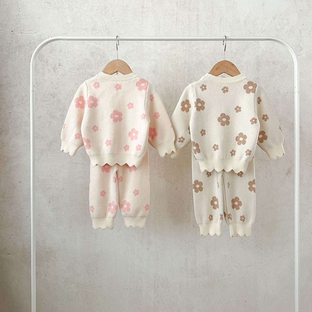 【73-100】スカラップヘム花柄セットアップ