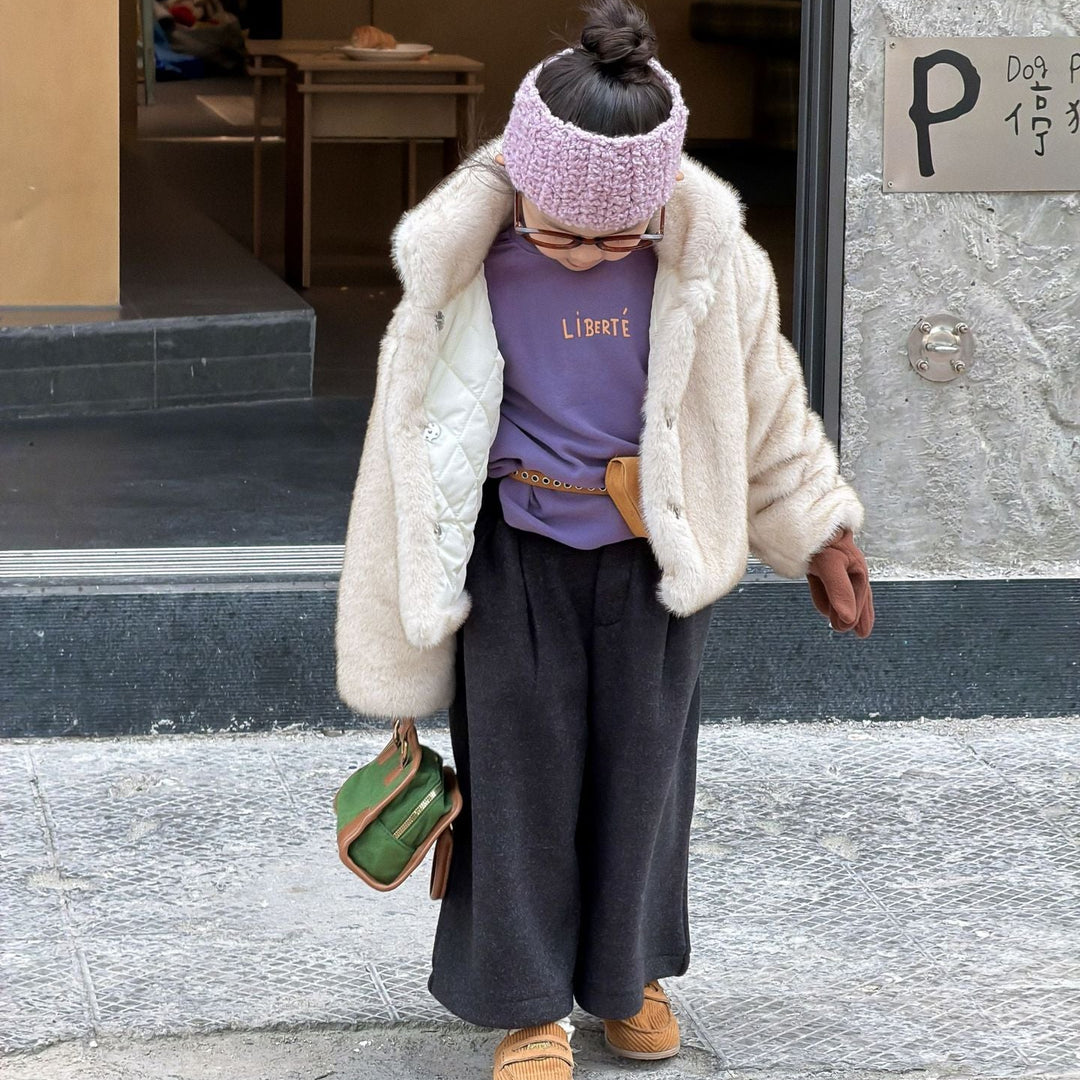 【90-140】スタンドカラーフェイクファージャケット