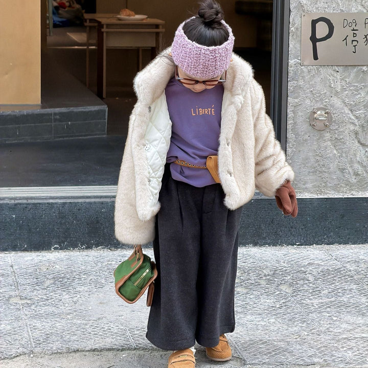 【90-140】スタンドカラーフェイクファージャケット