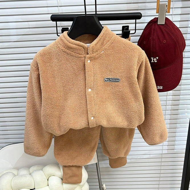 【80-140】前開きフリースセットアップ