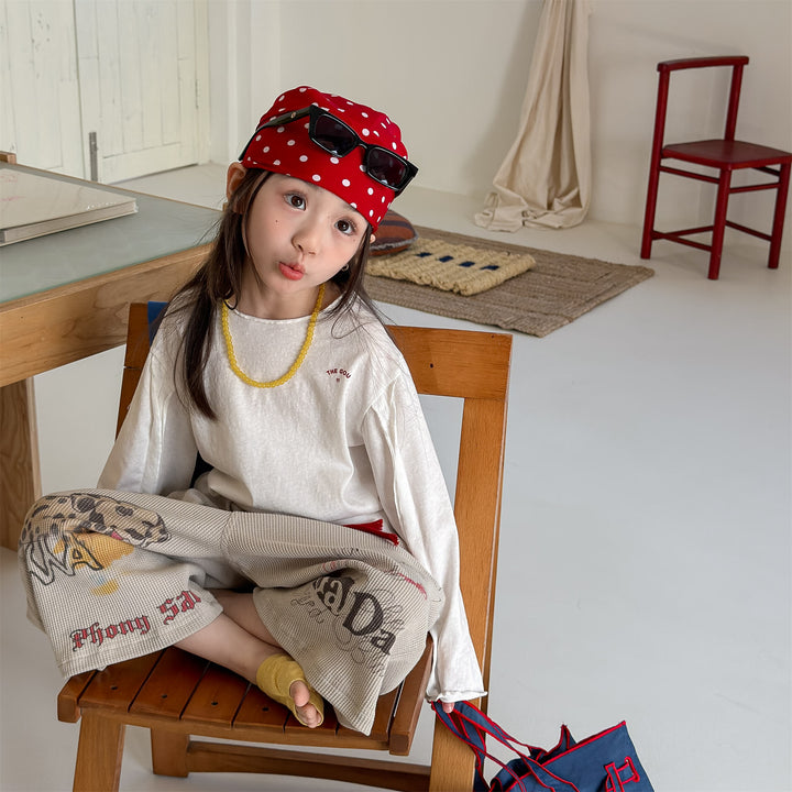 【80-130】メロウデザインカジュアルロングTシャツ