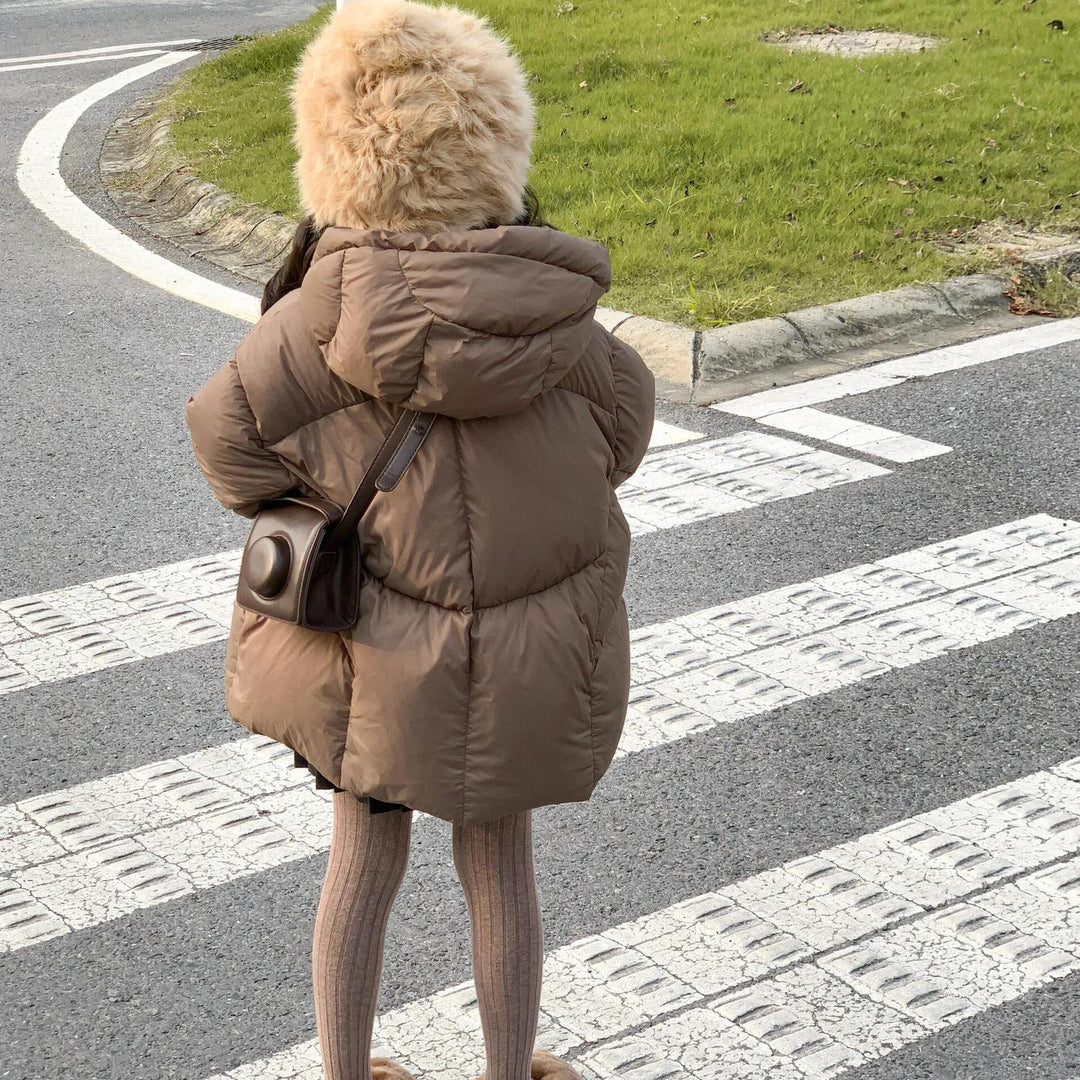 【90-140】シンプル中綿フーディージャケット