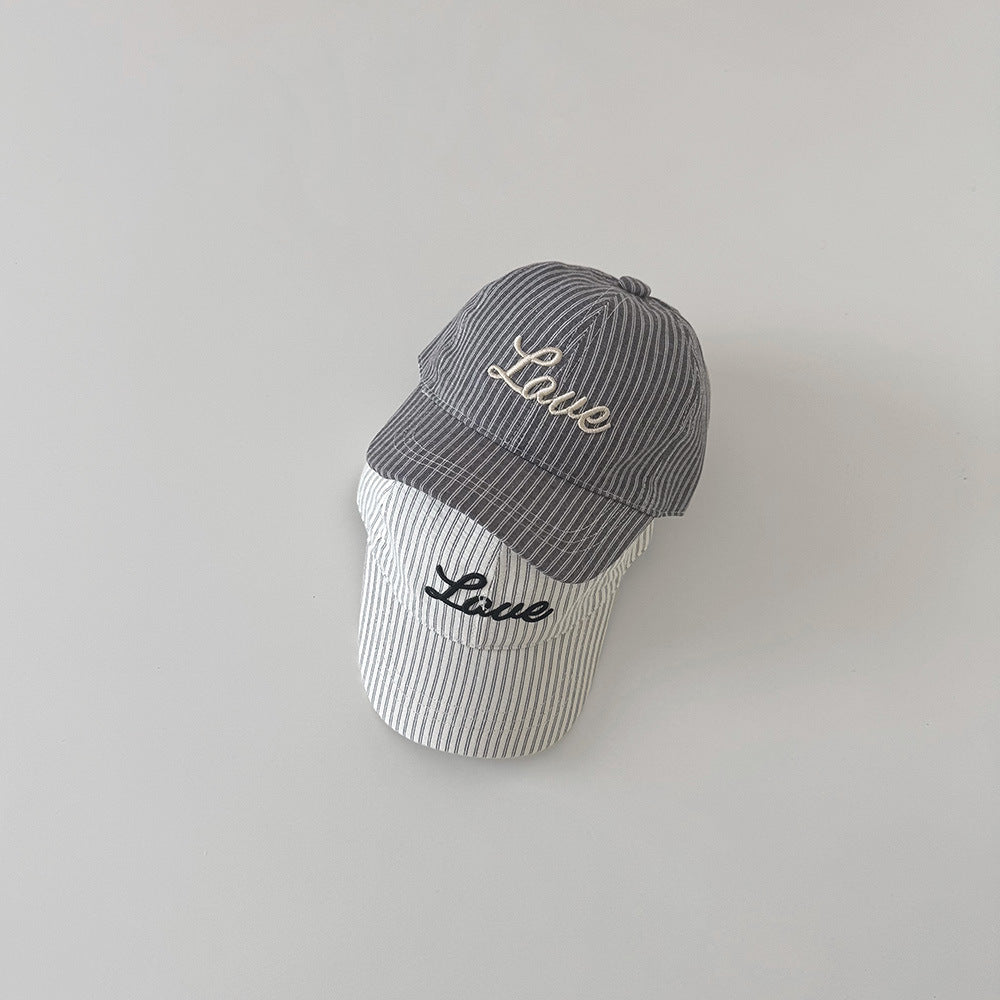 【46-48cm】Loveストライプデザインキャップ