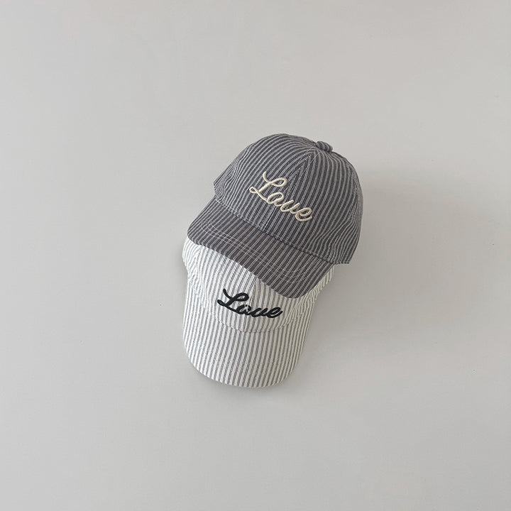 【46-48cm】Loveストライプデザインキャップ