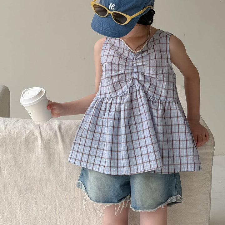 【100-150】ヒョウ柄ベルト付きデニムショートパンツ