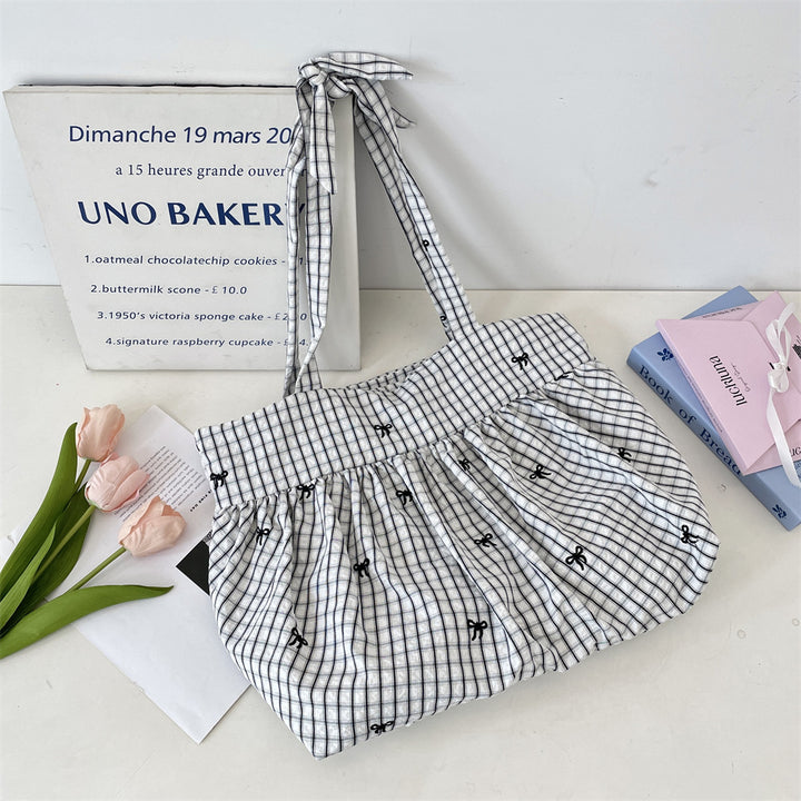 パターンプリントトートバッグ