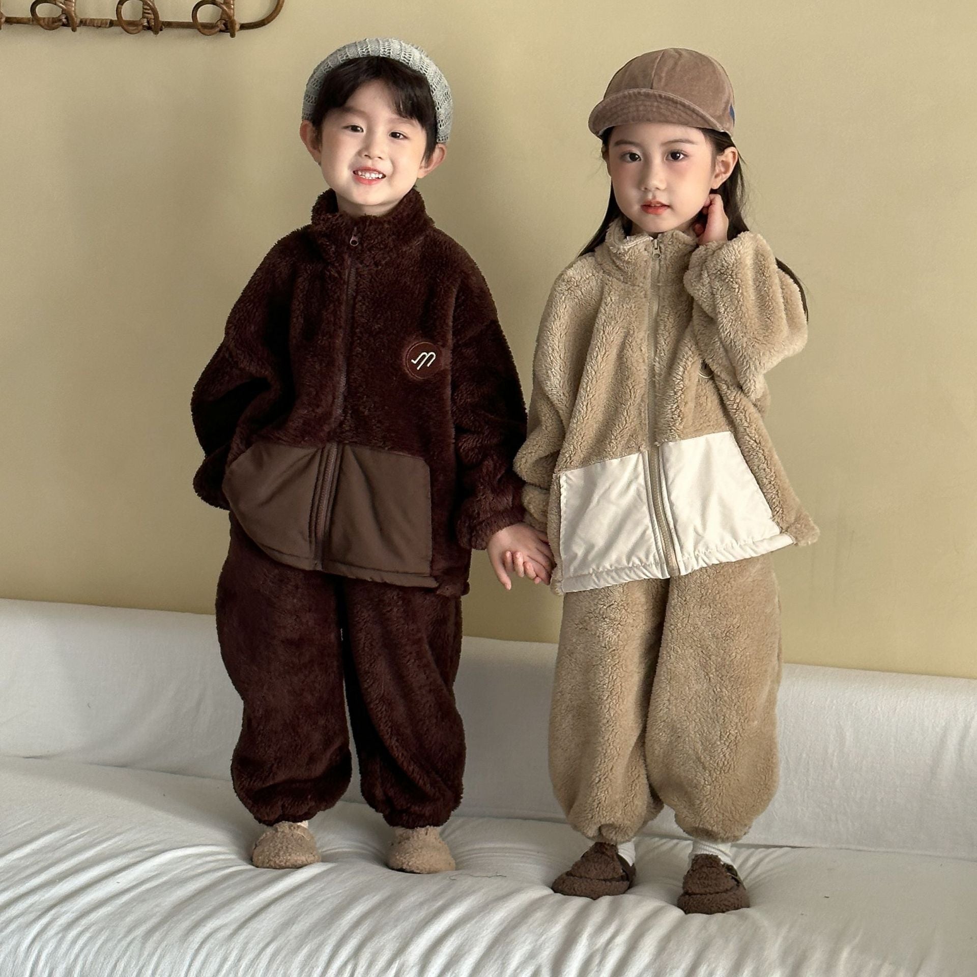 80-150】フルジップあったかフリースセットアップ｜ELMO-こども服