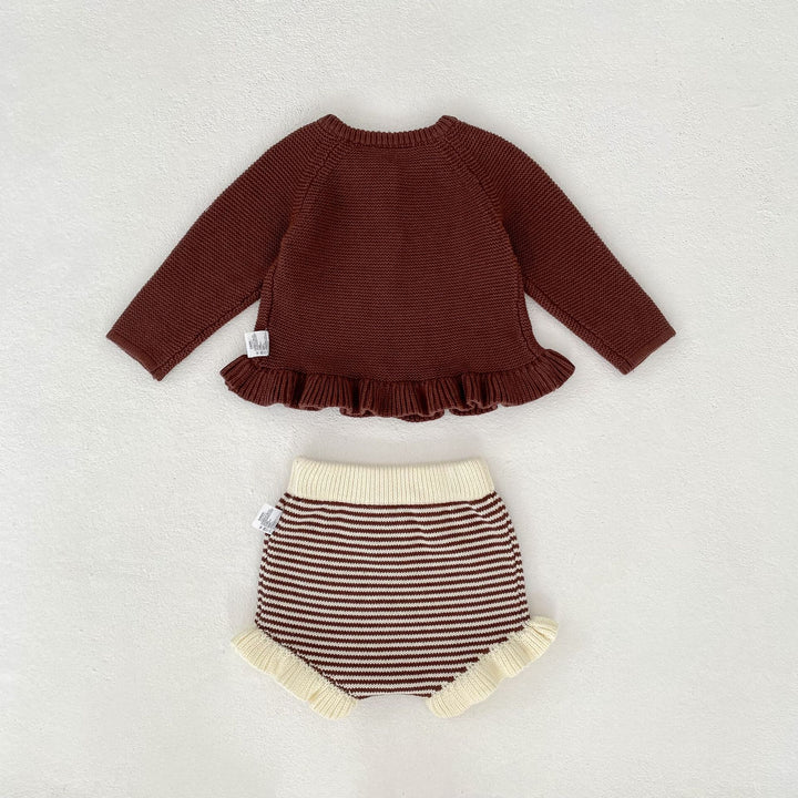 【73-100】ボーダー柄ニットブルマ